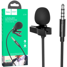 Петличний мікрофон Hoco L14 (3,5 мм) 2m Black (38486)