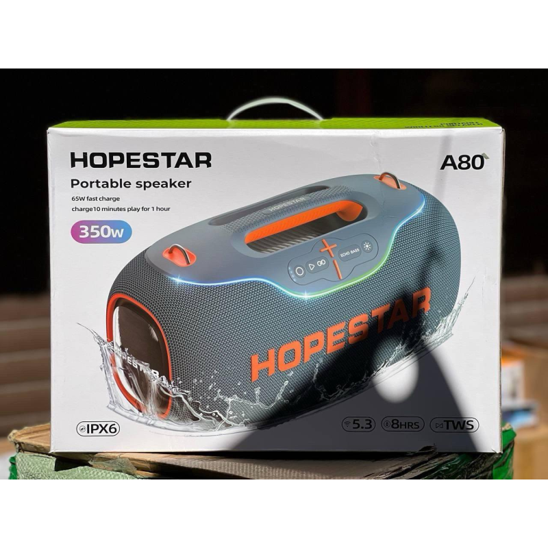Автономна акустична система HopestarA80 портативна колонка 350W/TWS/RGB/30000mAh/1 мікрофон