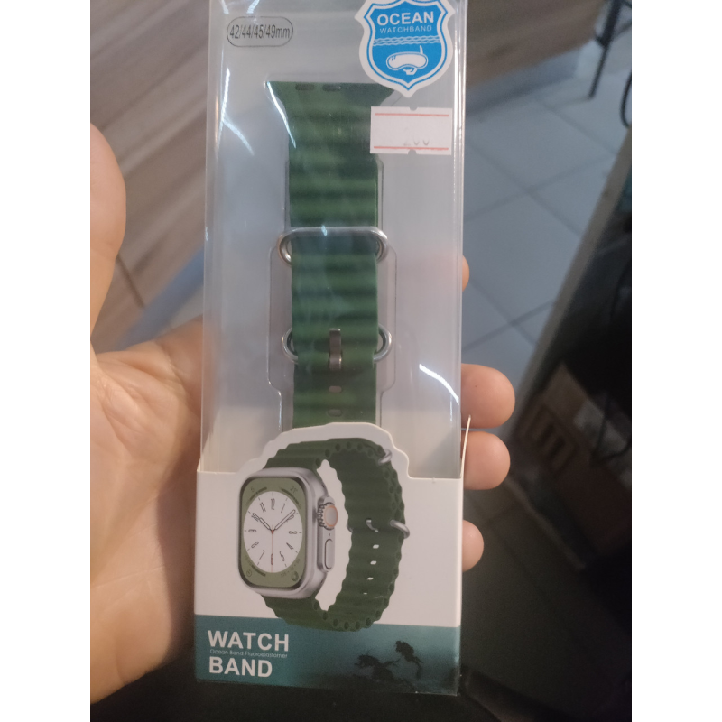 Ремінець для Apple Watch 42/44/45/49 mm Ocean Band virid